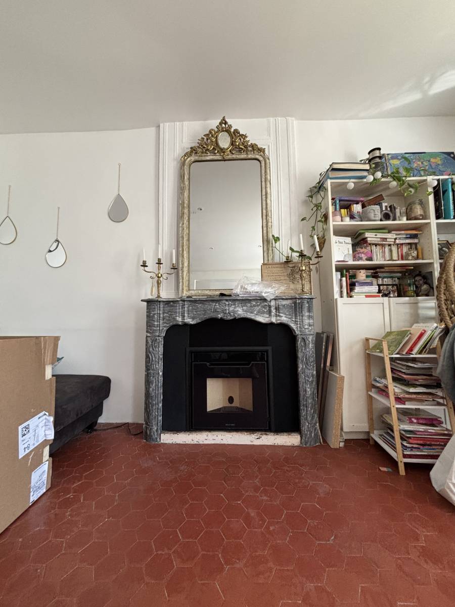 Installation d’un insert à Granulés de marque JM à Lauris dans une cheminée ancienne