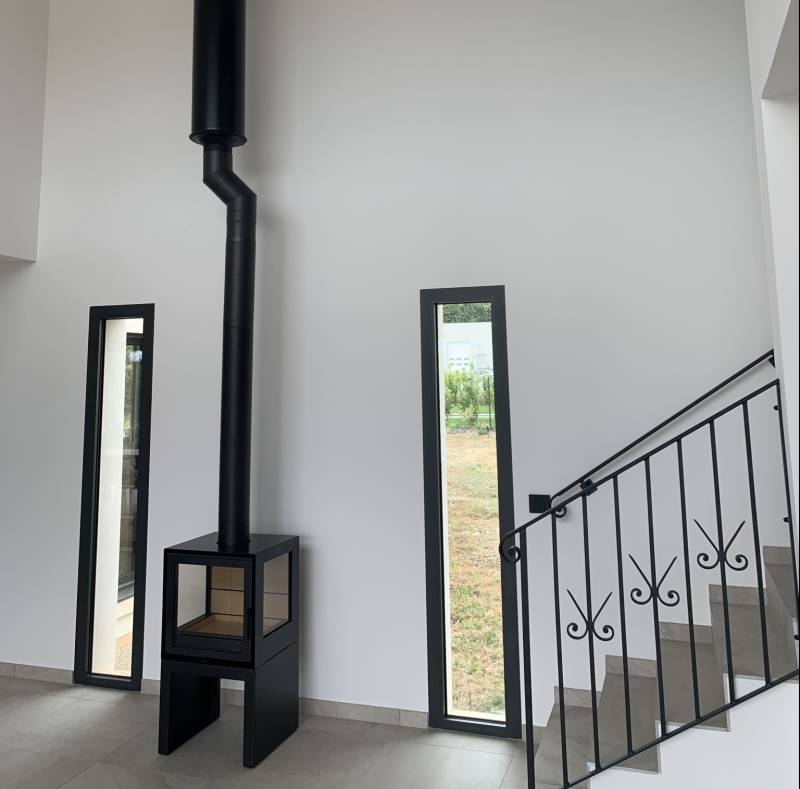 Installation d’un poele à bois 3 faces TOTEM sur Rognes